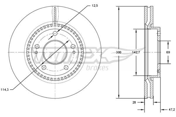 TOMEX Brakes Bremsscheibe